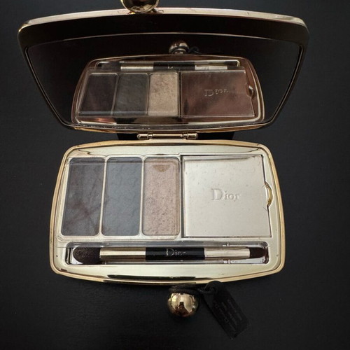 Dior collectible palette with three eyeshadows and two lip glosses lightly used