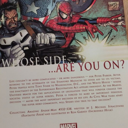 Marvel The Amazing Spider-Man Civil War softcover comic