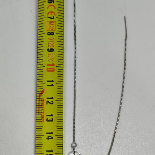Silver Drop Chain Earrings with Swarovski Crystals like new
