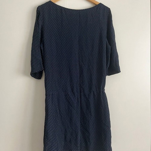 Toast Navy Viscose Dress like new, adjustable drawstring waist