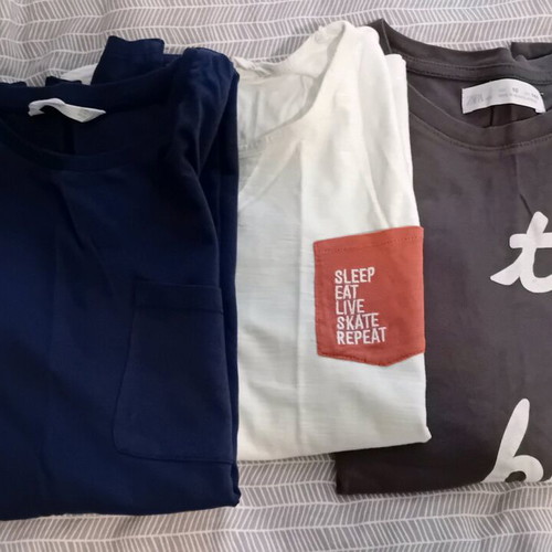 Mango and Zara long-sleeve shirts like new, pack of 3 for 10-year-old boy