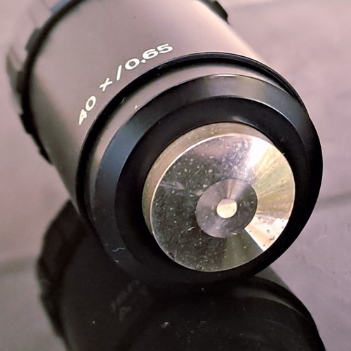 Carl Zeiss Jena GF Planachromat 40x/0.65 microscope objective lens