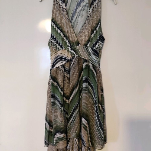 Summer dress lightweight made in Italy like new, brown and green