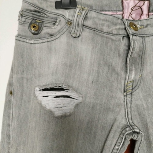 Bershka women's jeans used, bootcut, grey, size 40