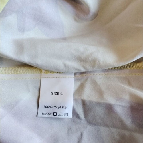 Floral dress size L backless, new, yellow and pink