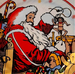 χριστουγεννιάτικο πιάτο τοίχου Άγιος Βασίλης