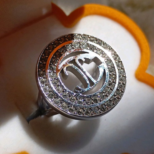 Just Cavalli women's ring used with zircon crystals silver