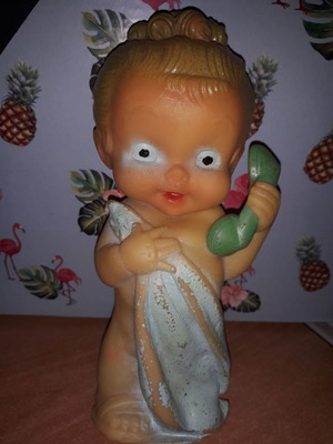 Vintage rubber doll used, 60s-70s