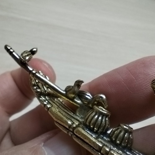 Chinese brass boat for incense sticks new