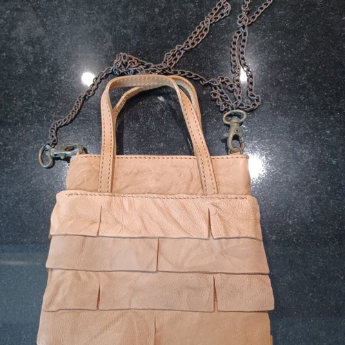 Rollini leather shoulder bag beige like new