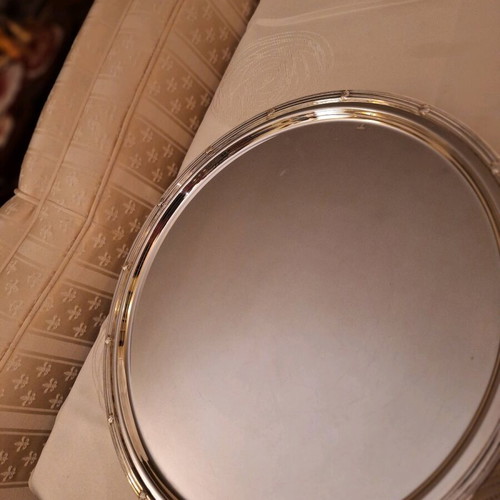 Labridi Round Silver-Plated Serving Platter New 40cm