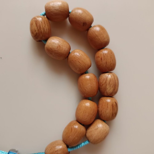 Handmade Begleri Worry Beads from Natural Beech Wood, 13+1 Beads