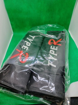 Car seat belt accessory new, TYPE R style, leather