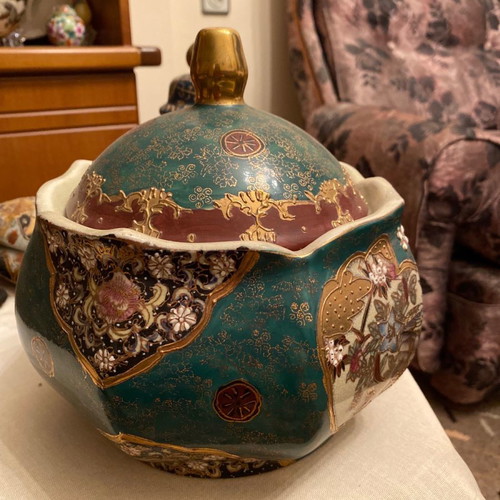 Royal Satsuma set handpainted vintage porcelain