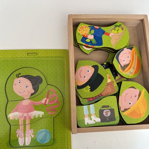 Haba wooden educational puzzle toy with professions