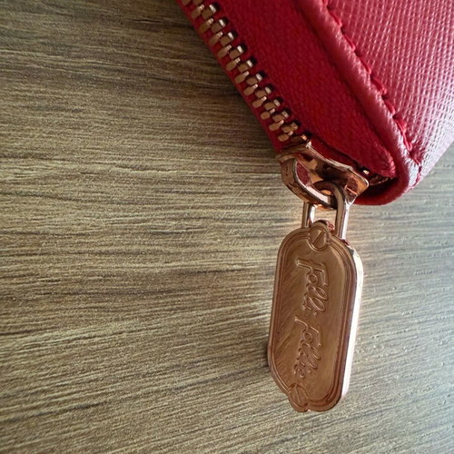 Folli Follie leather wallet used, red color