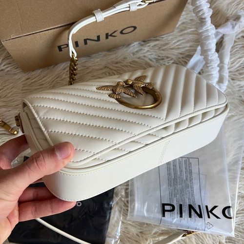 Pinko Crossbody Bag New White Beige