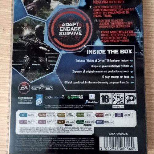 Crysis Special Edition PC DVD like new, collectible edition with bonus features