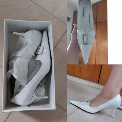 White pointy shoes used, size 40