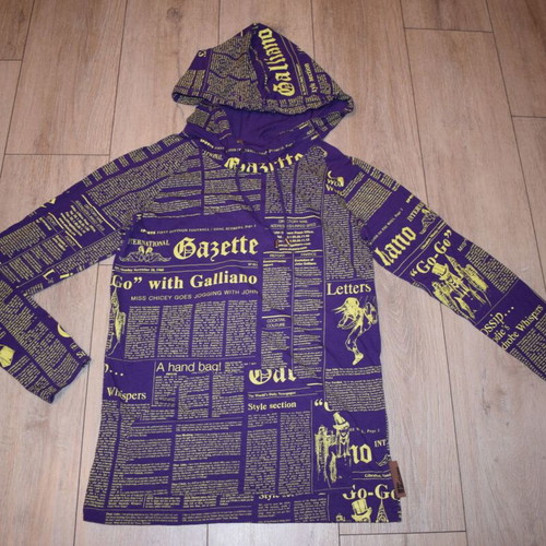 John Galliano Newspaper Print Sweater Men Size M Like New