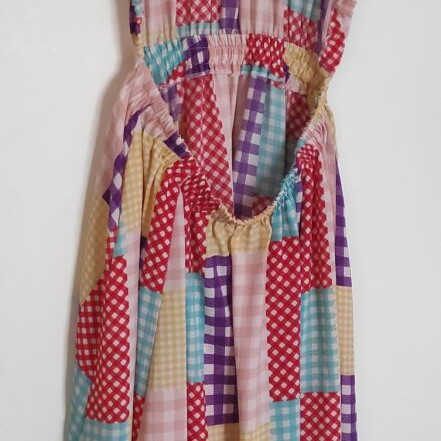 Checked midi multicolored dress Sourloulou one size