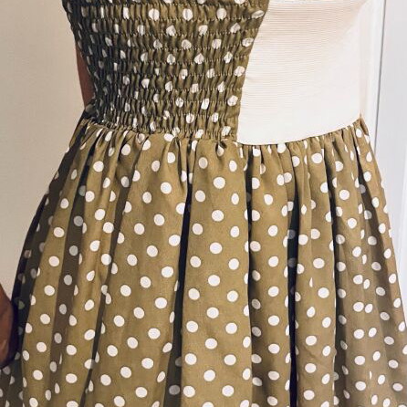Zic Zac polka dot dress size S used, beige with tulle
