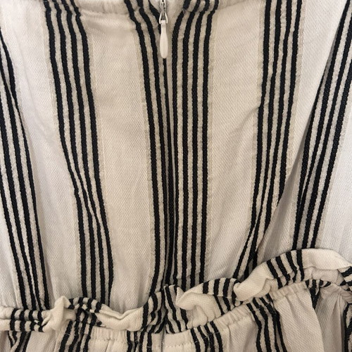 Playsuit striped white-black large Stradivarius like new