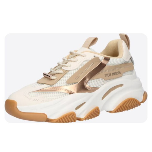 Steve Madden sneakers size 38 like new, white and beige