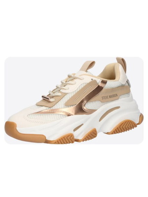 Steve Madden sneakers size 38 like new, white and beige
