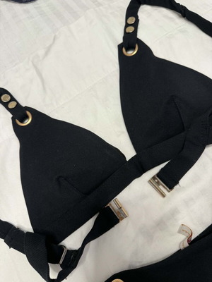 Black swimsuit with gold details Small SugarFree like new