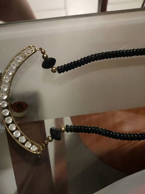 Necklace large impressive used, black