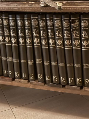 Papyrus Larousse Britannica leather encyclopedia set