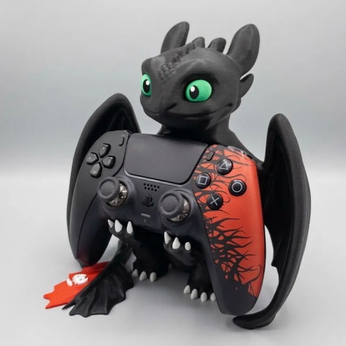 Night Fury Controller Stand 3D Printed for PS5, Mobile, Vape
