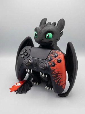 Night Fury Controller Stand 3D Printed for PS5, Mobile, Vape