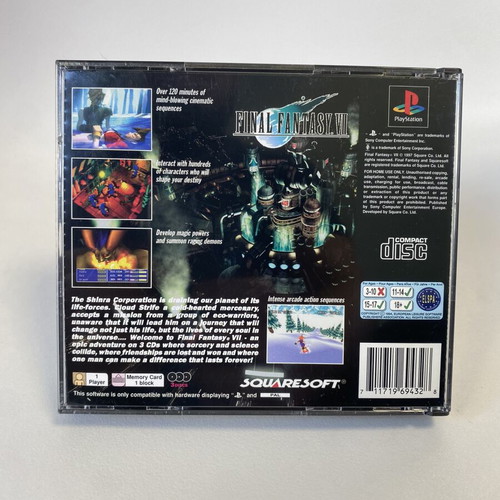 Final Fantasy VII 7 PlayStation 1 PS1 πλήρες αγγλικό σαν καινούργιο