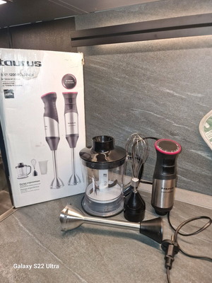 Κατακόρυφος μπλέντερ χειρός Taurus Bapi 1200 Plus Inox νέος, 1200W, 20 ταχύτητες, μεγάλη κούπα