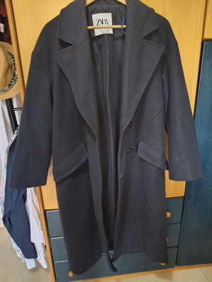 Zara oversized coat used, size XS fits medium, blue