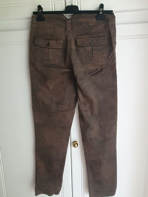 Sarah Lawrence pants medium like new, olive cotton with pattern