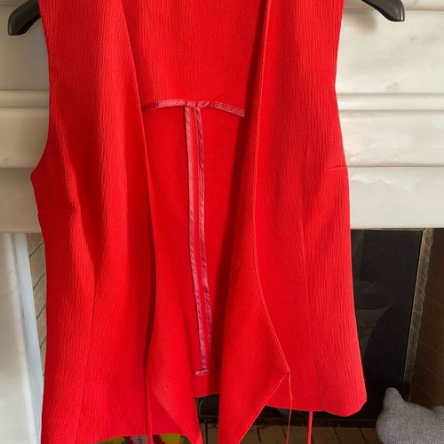 Women's blouse used, coral red, size M