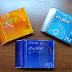 TDK d-view CDR 20 τεμάχια άγραφα σε πορτοκαλί, γαλάζιο και μωβ