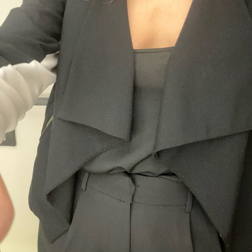 IF crop jacket used, size S, black and white