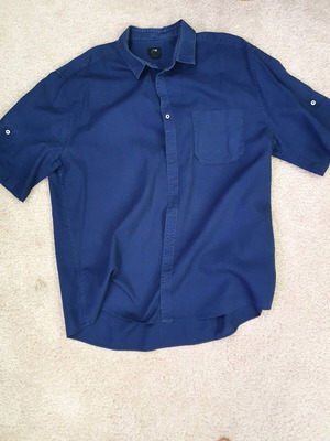 H&M summer short-sleeve shirt XL used, blue