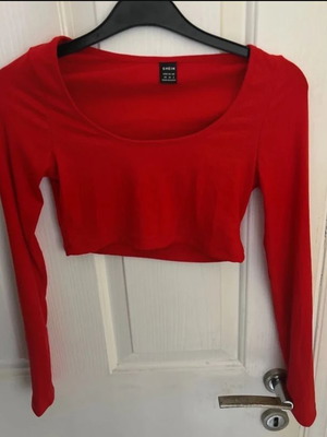 Shein crop top red new, size XS