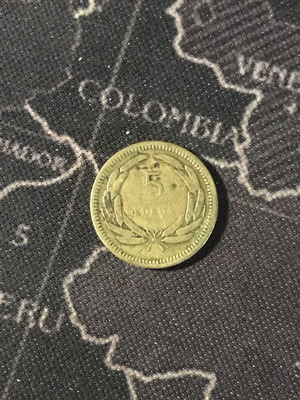 Turkey 5 Kurus coin 1950