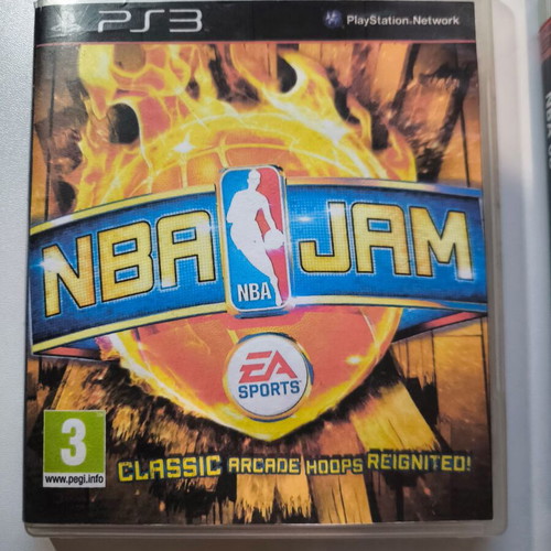 NBA JAM PS3 game with custom cover, no manual