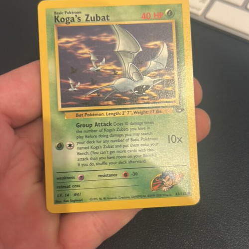 Koga’s Zubat Pokemon Card near mint