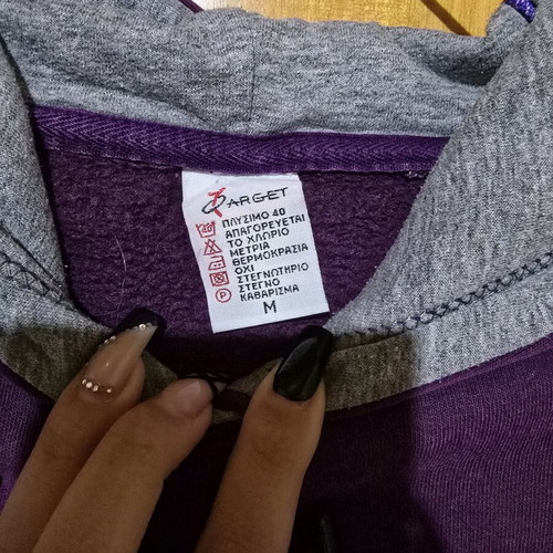 Target sweatshirt used, grey and purple, size M