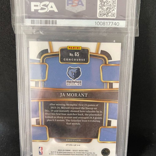 Ja Morant PSA 9 card used