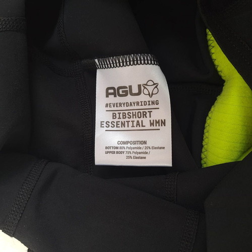 AGU women's cycling bib shorts with padding, size XL