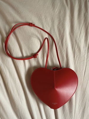 Alaia heart bag used, crossbody, red